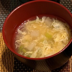 カブと卵の中華スープ